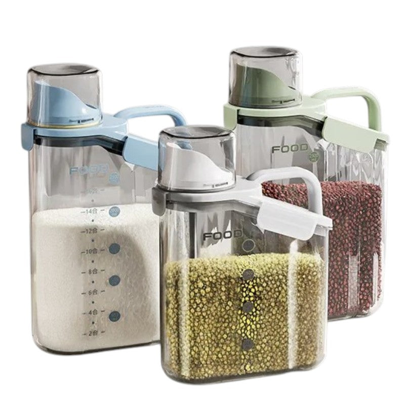 Airtight Pet Food Dispenser Jar with Measuring Cap – 2L & 2.8L, for Dogs & Cats