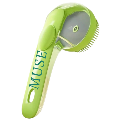 Pet Bath Brush with Soap Dispenser – Soft Bristles, Hands-Free Shampoo Application for Dogs & Cats